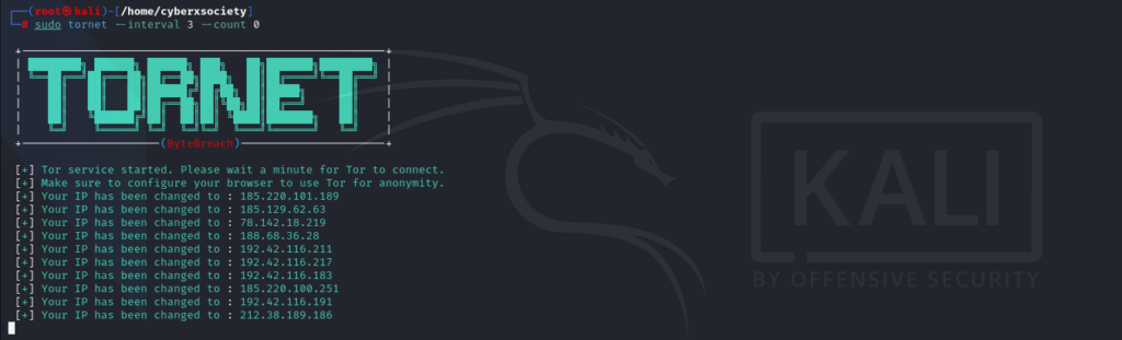 How to change your IP address every 3 seconds step by step Guide.